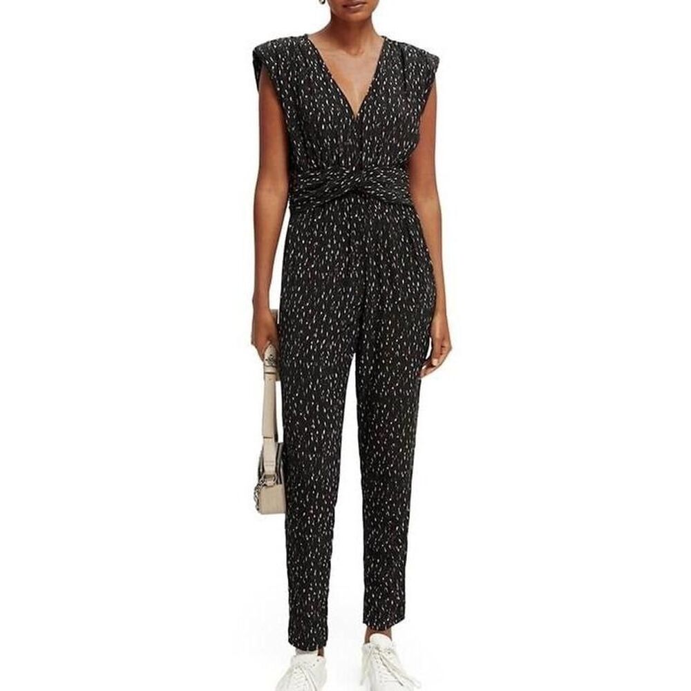 Scotch-soda Women's Black and Pink Jumpsuit